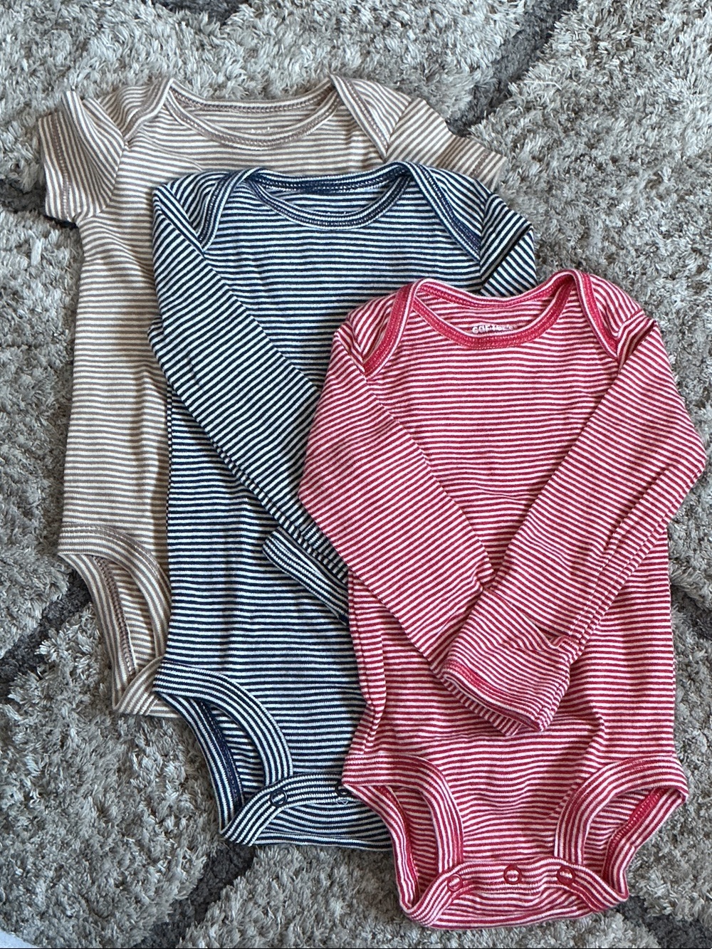 Carter's 3-Piece Striped Bodysuit Set Baby 3M